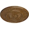 Ekena Millwork Large Floral Ceiling Medallion, Hand-Painted Smokey Topaz Crackle, 41 1/8"OD x 2 1/2"P CM41FLSTC - alternate 4